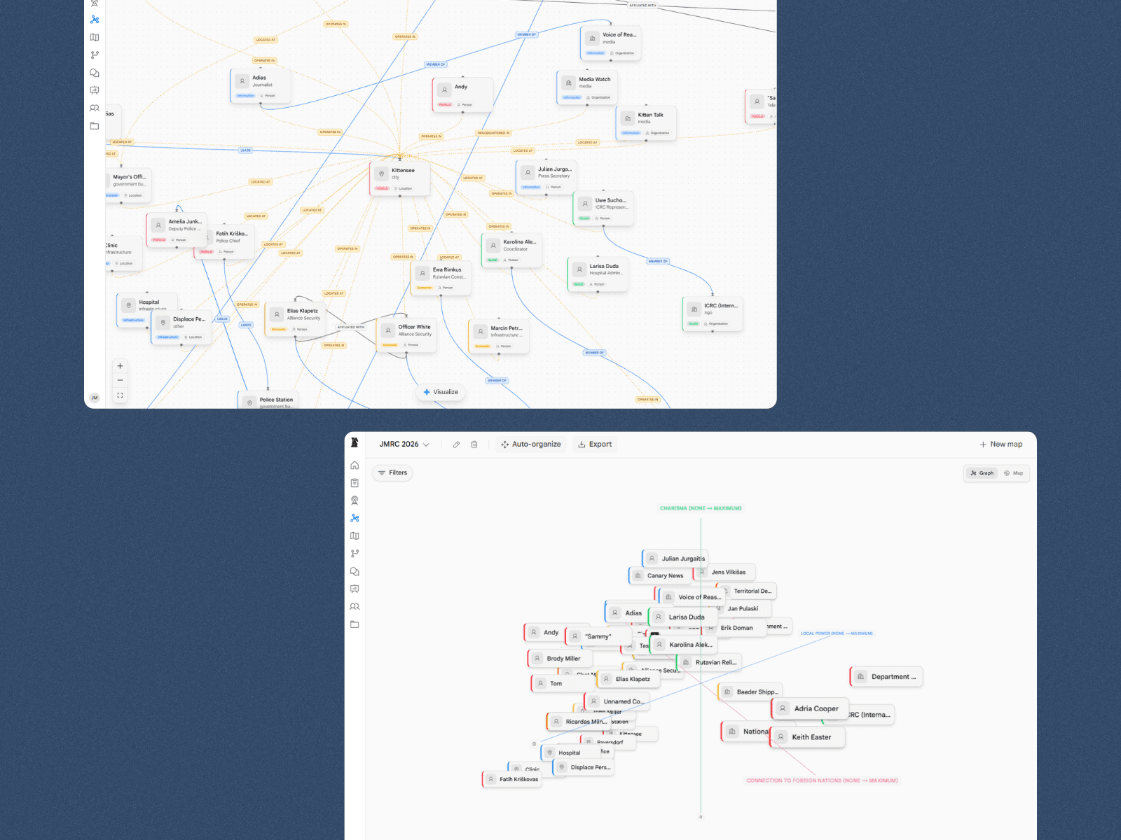 Network mapping module interface