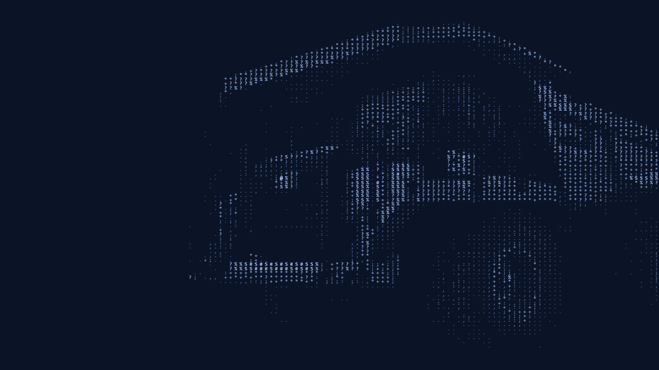 Operations workflow rendered in a digital halftone style